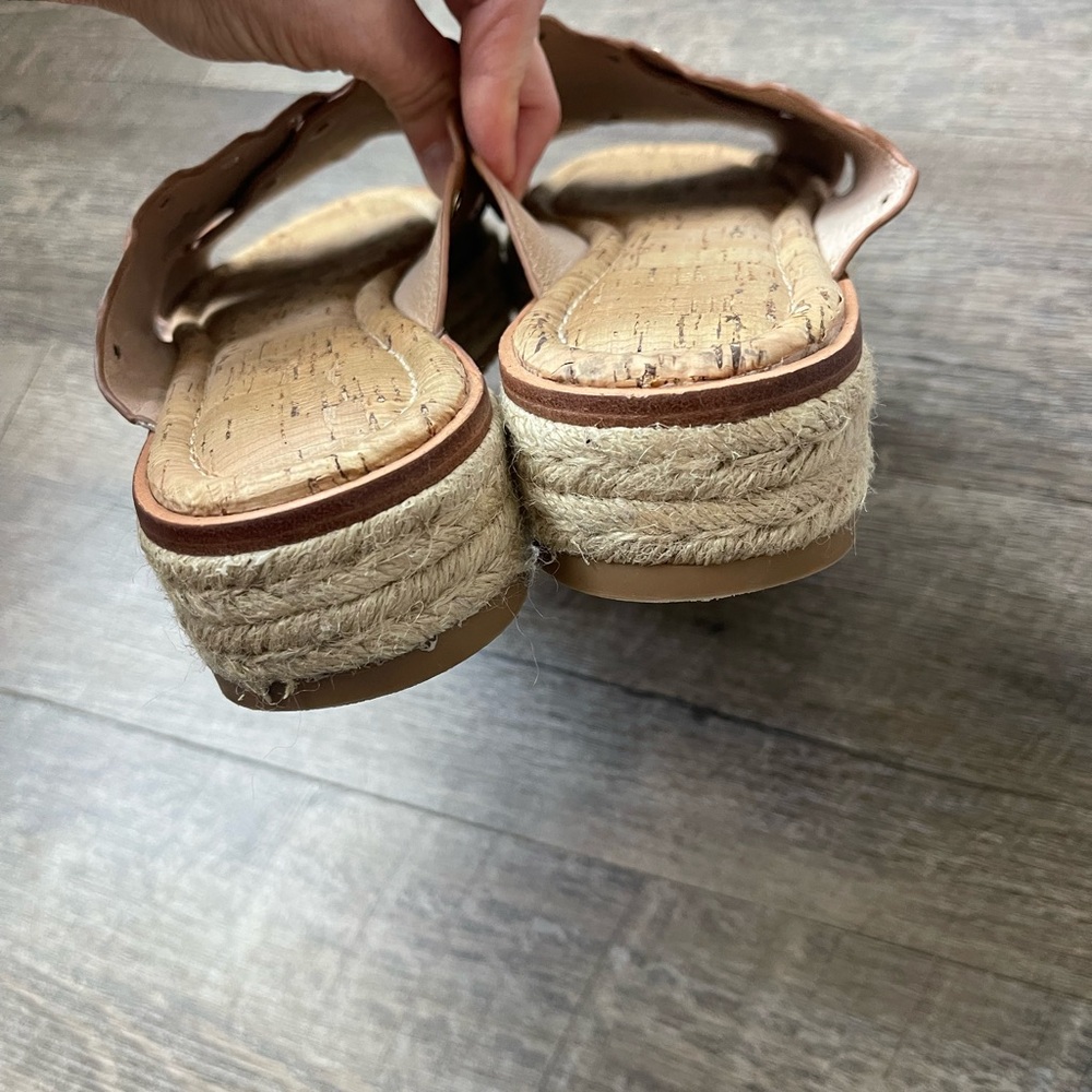 Antonio Melani leather platform espadrille sandals - Picture 5 of 10